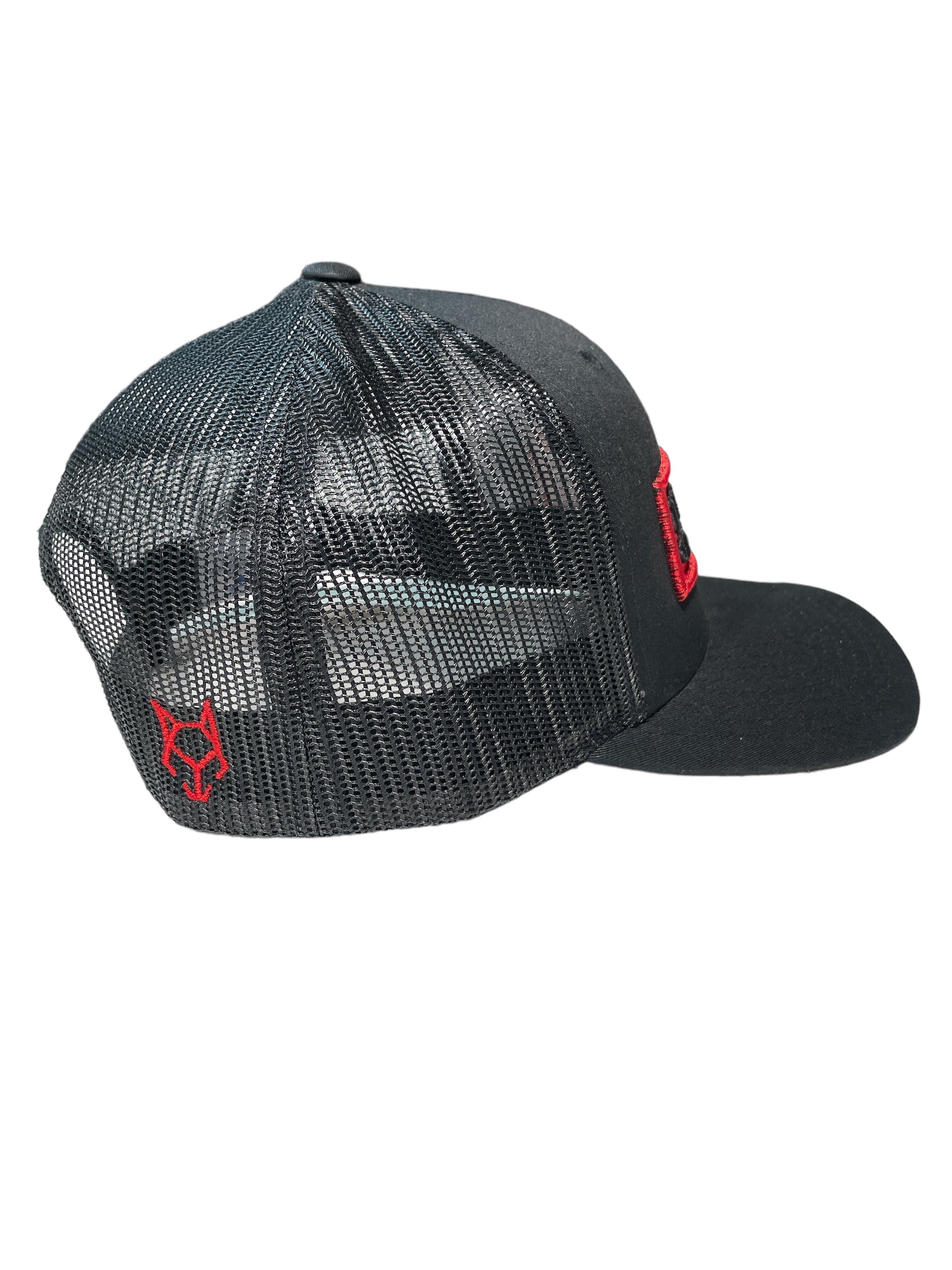 Black with Red Logo - Snapback