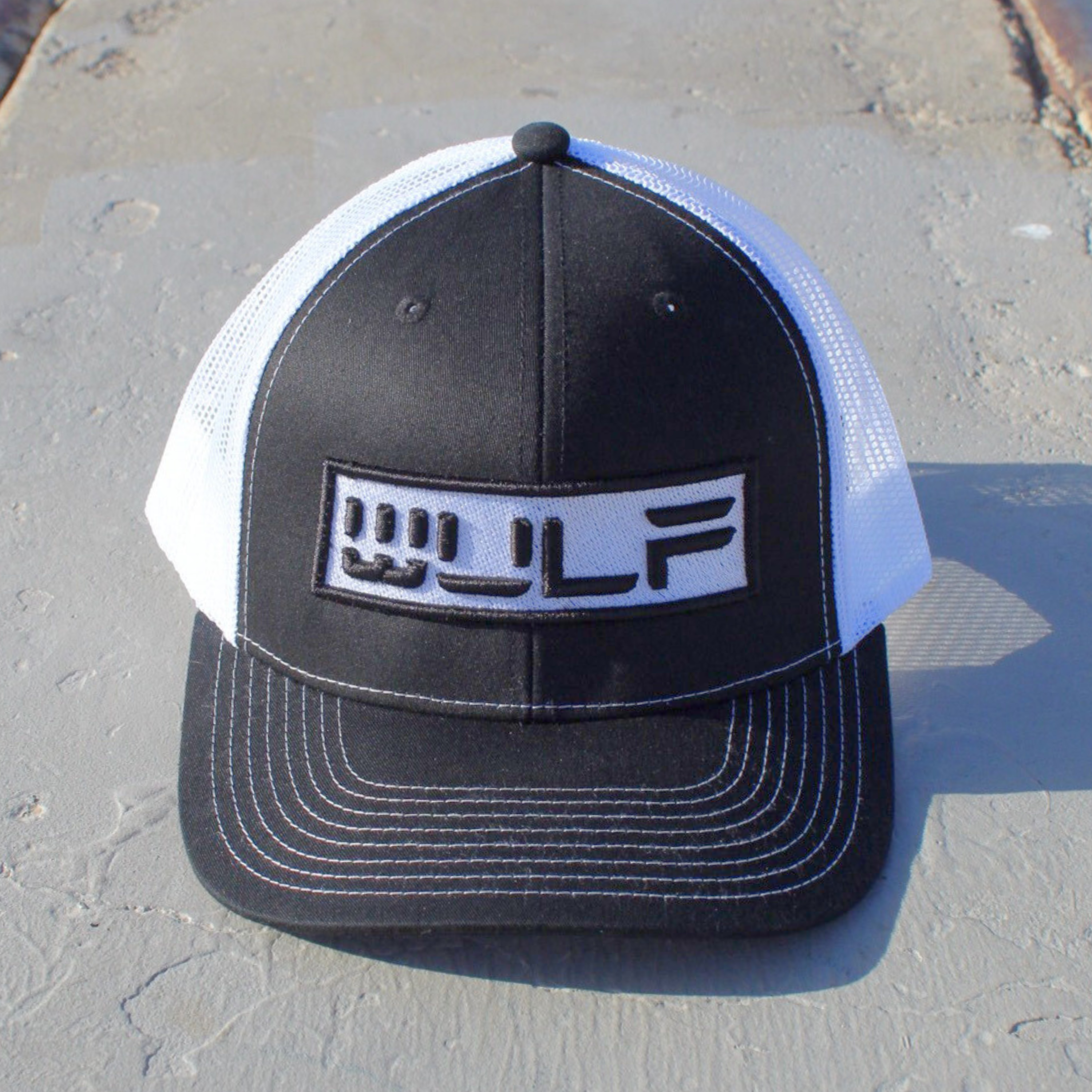 Black with White WULF Logo - Snapback