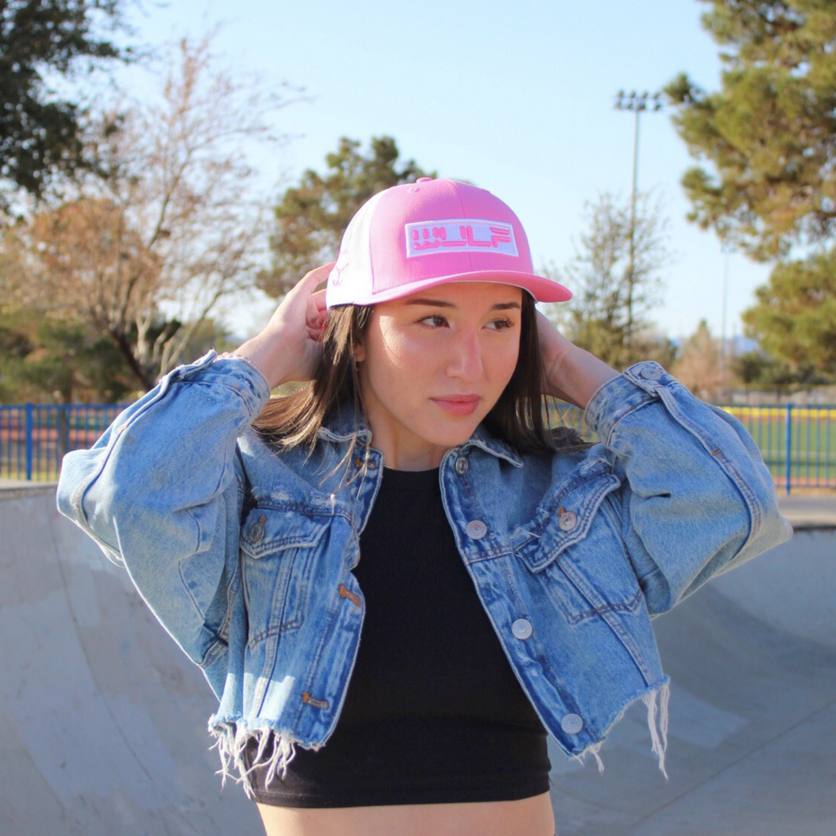 Buy Pink & White Logo Snapback