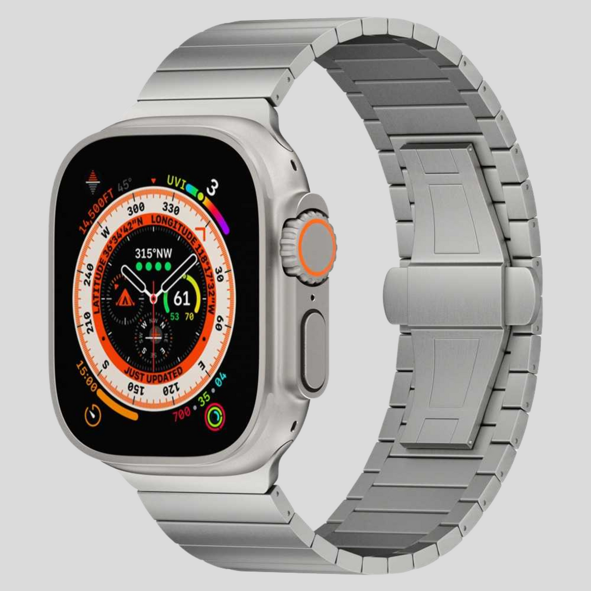 Silver Titanium IWatch Band