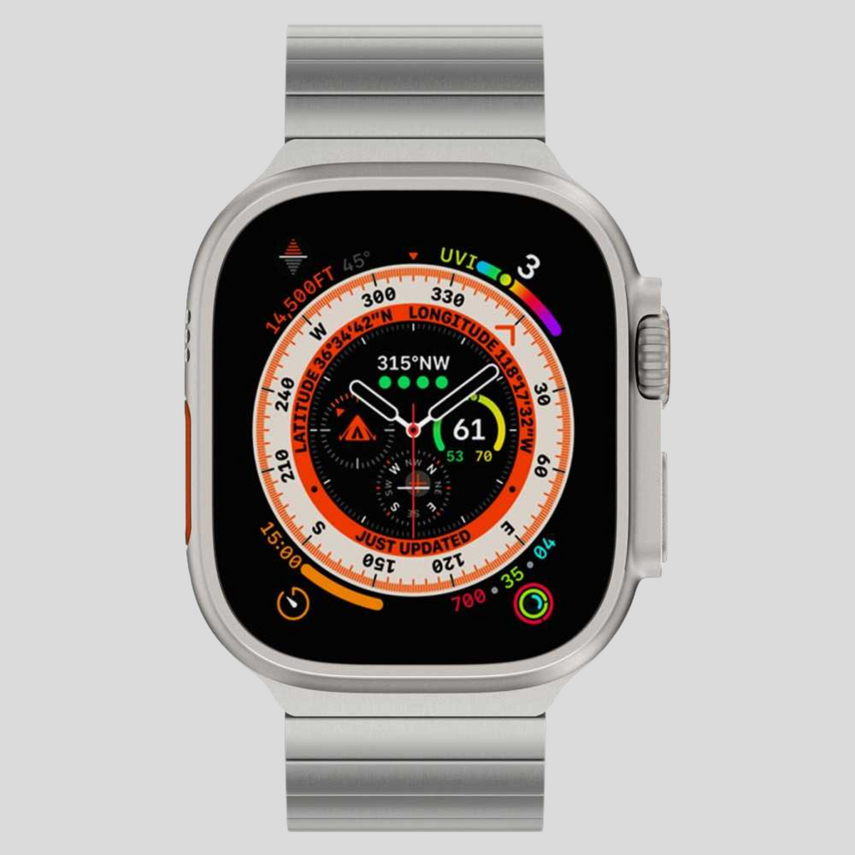 Silver Titanium IWatch Band