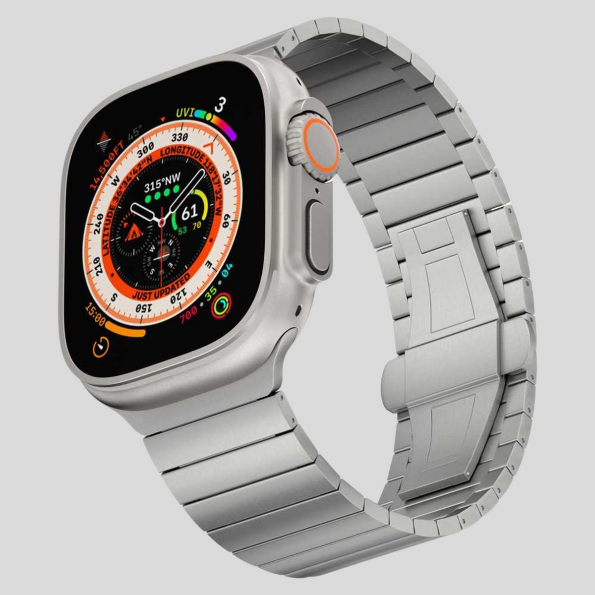 Silver Titanium IWatch Band