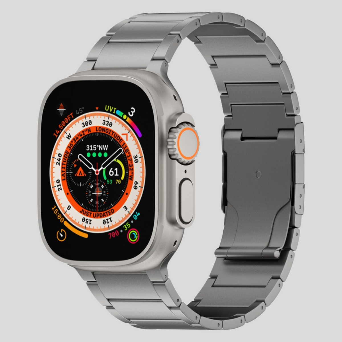 Silver Titanium IWatch Band