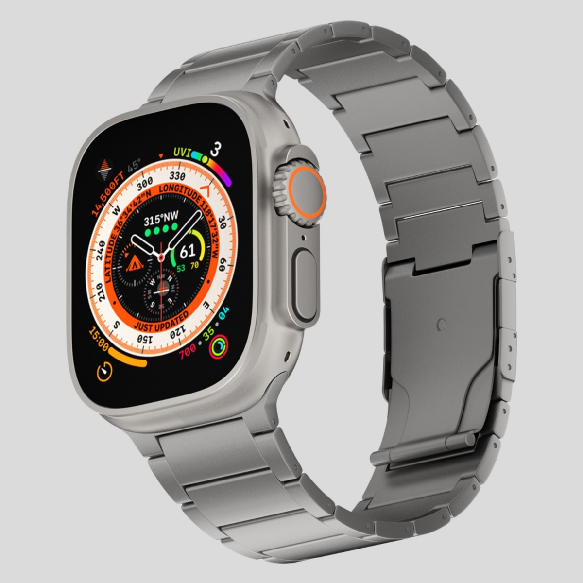 Silver Titanium IWatch Band