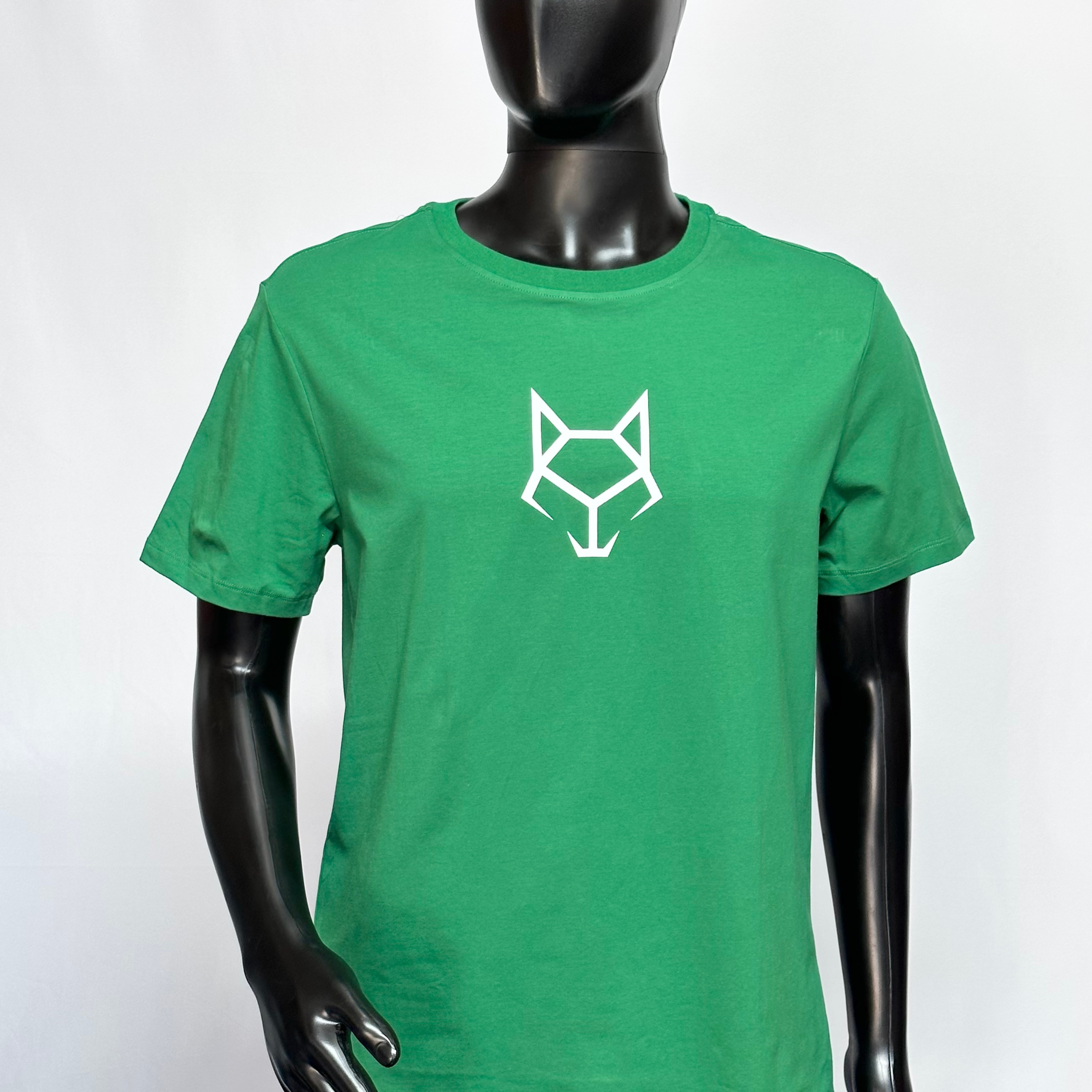 Indulge in the rich green Men's Short Sleeved Crew-Neck T-Shirt, a wardrobe essential that seamlessly combines comfort, style, and iconic branding.