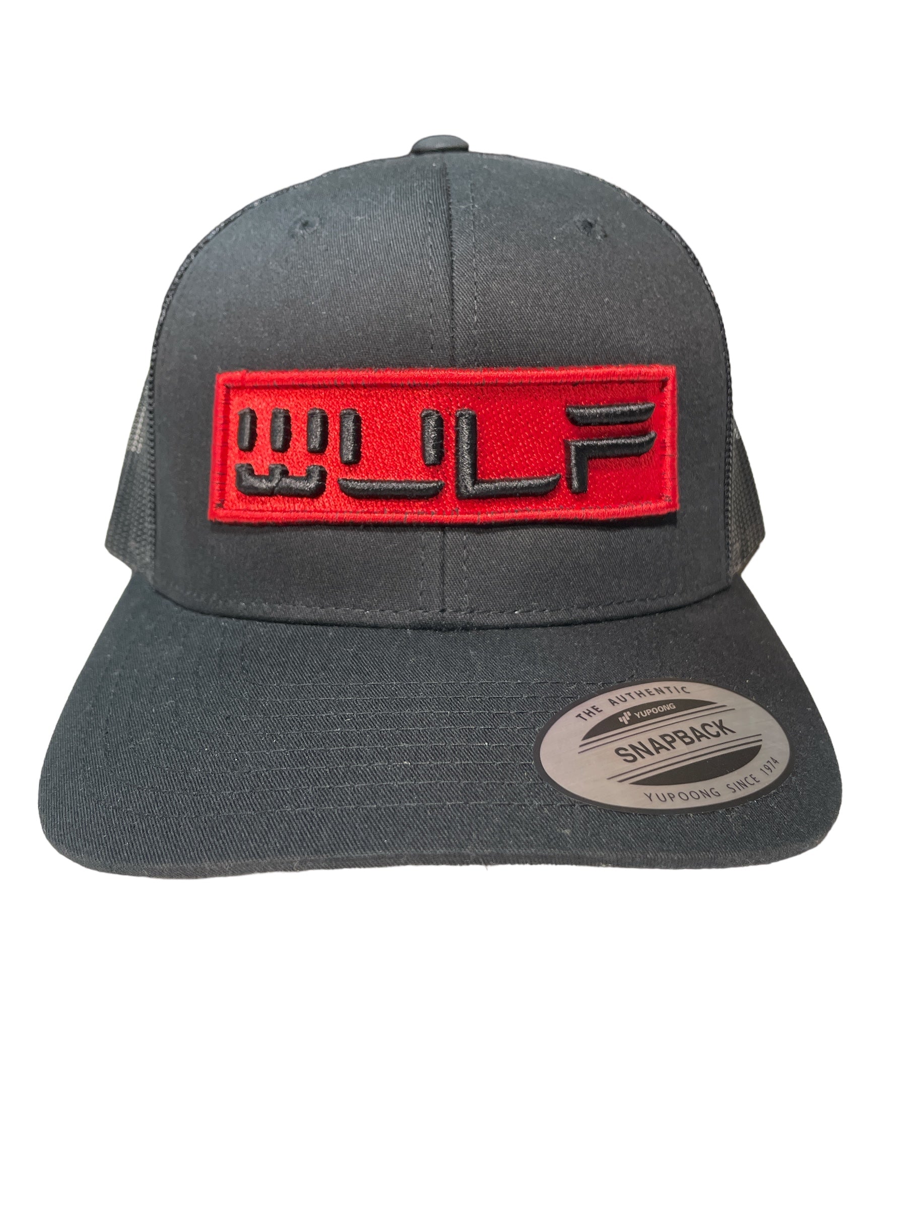 Black with Red Logo - Snapback