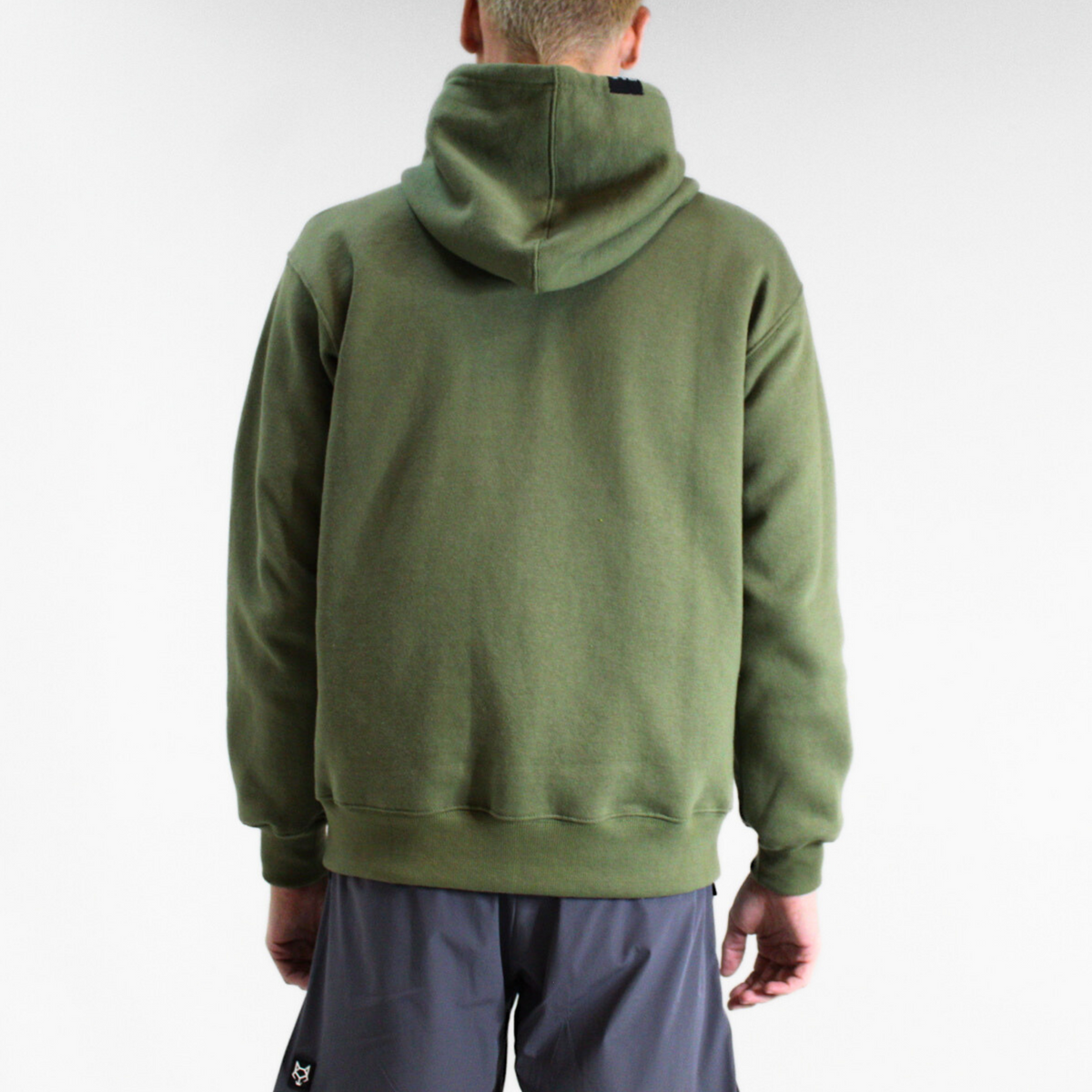 Men's Hoodie Olive Green Zip-Up