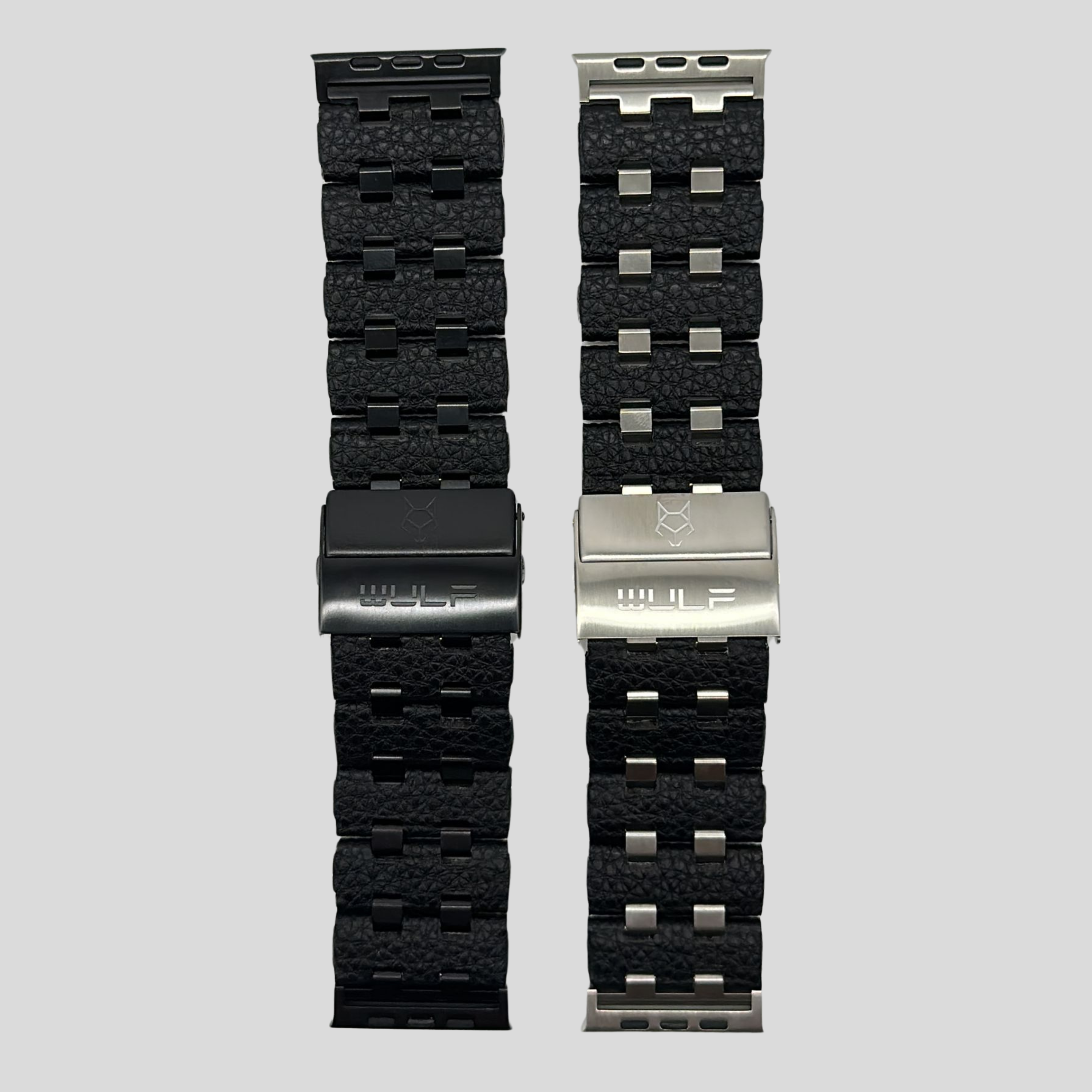 WULF 304L SS & Leather Watch Band - Made for the Apple Watch - Get 50% Off Watch Band Plus Free Hat