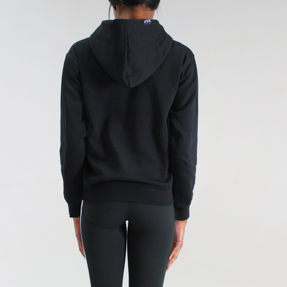 Women's Hoodie Black with Vintage Logo